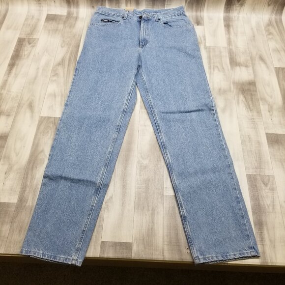 ✅Lee Jeans Mens 36X36 Blue Light Wash Denim Relaxed Fit Tapered Leg Pants Cotton - Picture 3 of 9